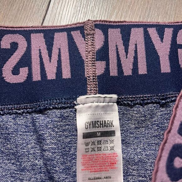 Gymshark Blue Purple Marl Seamless Workout Leggings Medium Bin o-63 - Picture 3 of 4